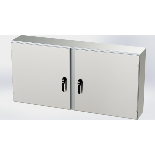 3 Point Latch with Padlock Handle Electrical Enclosures, 30 in H, 10 in D, 60 in W